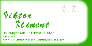 viktor kliment business card